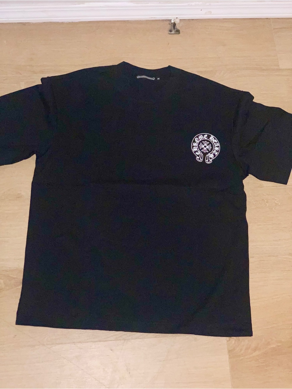 Chrome Hearts Black Short-Sleeve Graphic Crewneck Tee